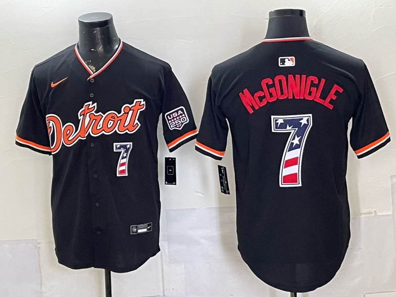 Men Detroit Tigers #7 McGonigle black Nike 2026 MLB Jersey 0715002